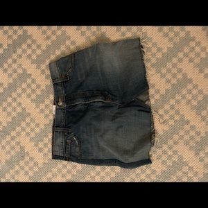 Mini blue jean skirt